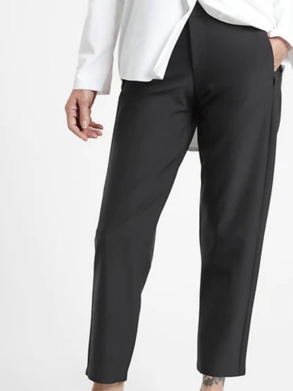 Athleta Stellar Skinny Trousers Black Pants Size 4P